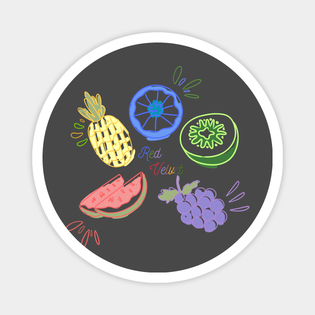 Red Velvet Fruits Magnet by wennstore